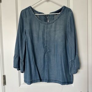 Blue Rain chambray top